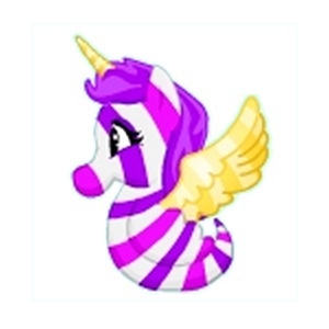 Purple Stripe Unicorn Seapony